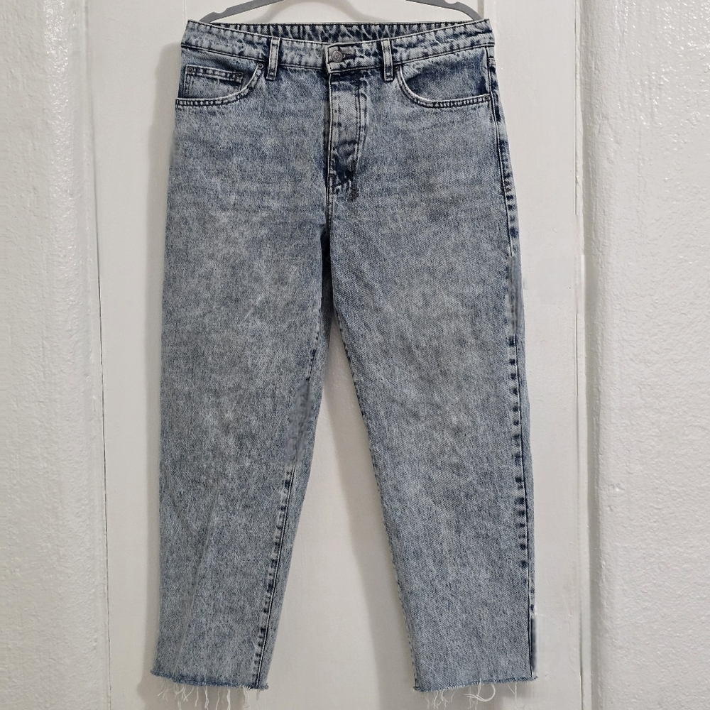 Ksubi Cropped Acid Wash Jeans, 33